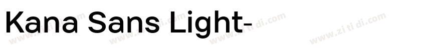 Kana Sans Light字体转换